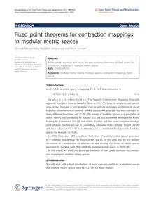 Fixed point theorems for contraction mappings in modular metric spaces