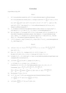 Correction : Algèbre linéaire, Interpolation et polynômes factoriels