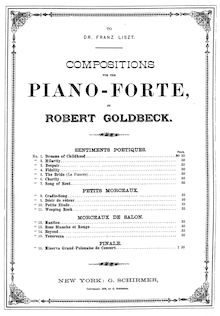 Partition complète, Minerva. Grande Polonaise de Concert, Goldbeck, Robert