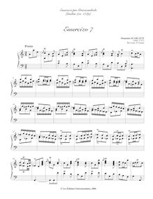 Partition Esserciso 7, Essercizi per Gravicembalo, Lessons for Harpsichord
