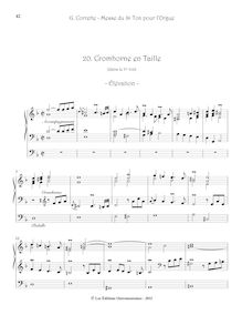 Partition , Cromhorne en Taille (dans le Ier ton) - Élévation -, Messe du 8e Ton pour l’Orgue