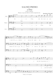 Partition Psalm 1, Estro poetico-armonico, Parafrasi sopra li primi (e secondi) venticinque salmi par Benedetto Marcello