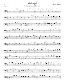 Partition ténor viole de gambe, basse clef, madrigaux - Set 2, Wilbye, John