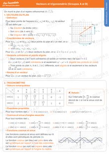 Vecteurs et trigonométrie (Groupements A et B seulement)
