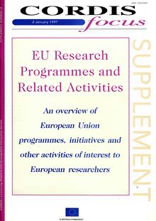 CORDIS focus 2 january 1997. EU Research Programmes and Related Activities
