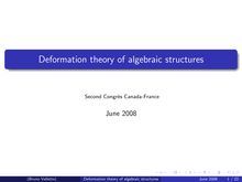 Deformation theory of algebraic structures