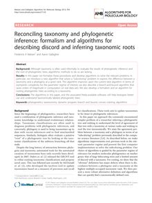 Reconciling taxonomy and phylogenetic inference: formalism and algorithms for describing discord and inferring taxonomic roots