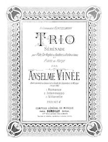Partition complète, Trio-sérénade, F major, Œuvre couronnée au Concours de la Société des Compositeurs de Musique (Année 1889)