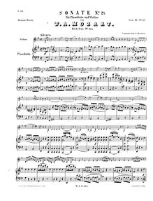 Partition de piano, violon Sonata, Violin Sonata No.21