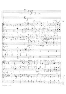 Partition Complete manuscript, Mass, Missa in honorem St. Josephi ; Josephi-Messe