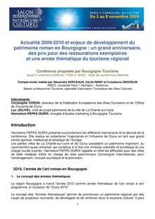 Actualité 2009-2010 et enjeux de développement du patrimoine roman ...