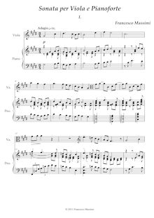 Partition complète, Sonata per viole de gambe e Pianoforte - Allegro