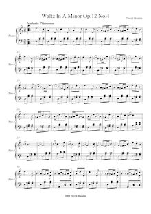 Partition complète, Waltz en A minor, A minor, Hamlin, David par David Hamlin