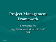 Project management framework