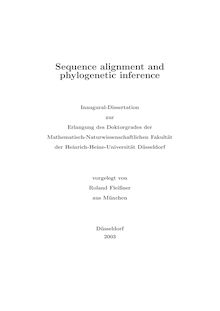 Sequence alignment and phylogenetic inference [Elektronische Ressource] / Roland Fleißner