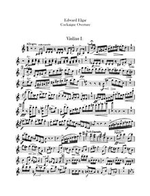 Partition violons I, Cockaigne Overture, Op.40, In London Town, Elgar, Edward
