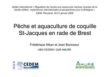 Pêche et aquaculture de coquille St-Jacques en rade de Brest