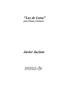 Partition complète, Luz de Luna, Moonlight, Jacinto, Javier