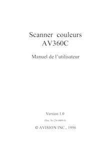Notice Scanner Avision  AV360C