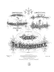 Partition No.2 - Mazurka, 2 pièces pour Piano, Op.2, Leschetizky, Theodor