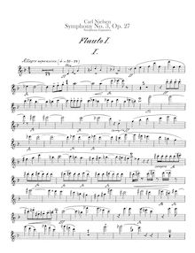 Partition flûte 1, 2, 3 (doubling Piccolo), Symphony No.3, Op.27 Sinfonia Espansiva