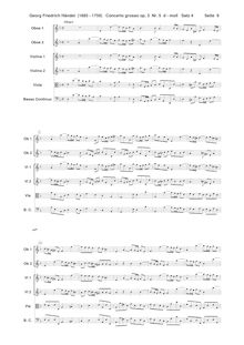 Partition I, Allegro ma non troppo, Concerto Grosso en D minor, HWV 316