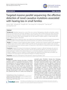 Targeted massive parallel sequencing: the effective detection of novel causative mutations associated with hearing loss in small families