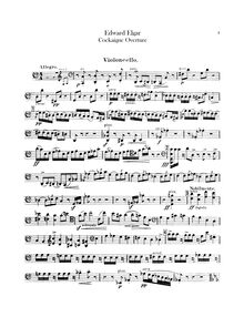 Partition violoncelles, Cockaigne Overture, Op.40, In London Town