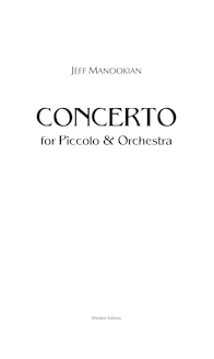 Partition compléte, Concerto pour Piccolo et orchestre