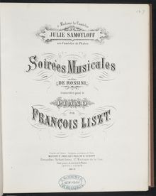 Partition Soirées musicales de Rossini (S.424/1-8), Collection of Liszt editions, Volume 5