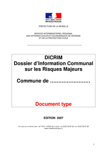 DICRIM Dossier d'Information Communal sur les Risques Majeurs ...