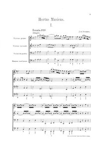 Partition Sonata No.1, Hortus Musicus, Reincken, Johann Adam