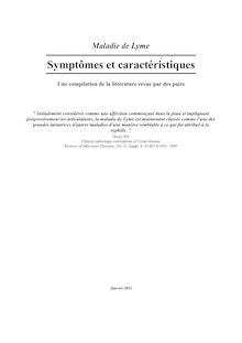 Symptômes et caractéristiques de la maladie de Lyme