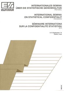 International seminar on statistical confidentiality