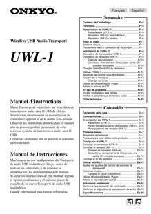 Notice Transmetteur sans fil Onkyo  UWL-1