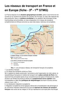 Les réseaux de transport en France et en Europe
