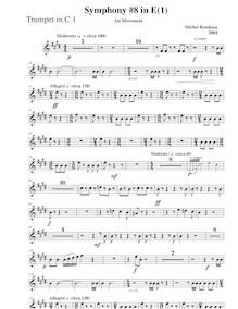 Partition trompette 1 (C), Symphony No.8, E major, Rondeau, Michel