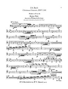 Partition timbales, Weihnachtsoratorium, Christmas Oratorio, Bach, Johann Sebastian