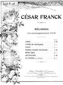 Partition complète, Aimer, A♭ major, Franck, César par César Franck