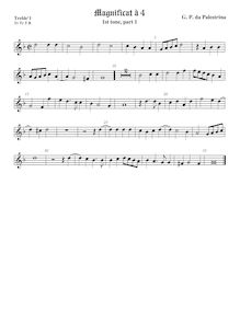 Partition aigu 1 viole de gambe, Magnificat Primi Toni, Palestrina, Giovanni Pierluigi da