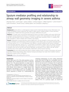 Sputum mediator profiling and relationship to airway wall geometry imaging in severe asthma