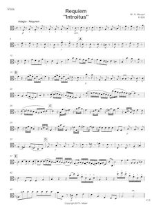 Partition altos, Requiem, D minor, Mozart, Wolfgang Amadeus