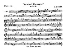 Partition basson, Admiral Farragut, C Major, Losey, Frank Hoyt