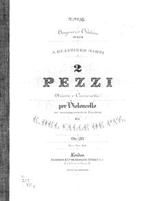 Partition de piano, 2 Pezzi, Op.26, Del Valle de Paz, Edgardo