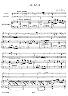 Partition Piano , partie, 3 Piano Trios, Hob.XV:21-23, Haydn, Joseph par Joseph Haydn