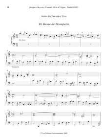 Partition , Basse de Trompette, Oeuvres complètes d orgue, Boyvin, Jacques