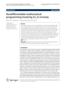 Nondifferentiable mathematical programming involving ( G , β )-invexity