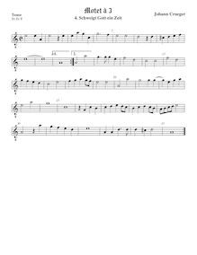 Partition ténor viole de gambe, octave aigu clef, Motets, Crüger, Johann