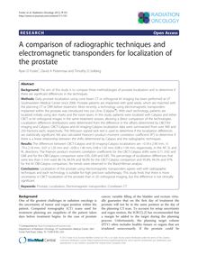 A comparison of radiographic techniques and electromagnetic transponders for localization of the prostate