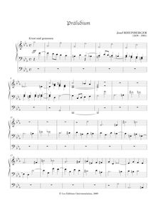 Partition complète, Prelude en C minor, Rheinberger, Josef Gabriel